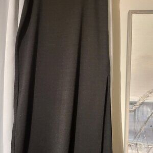 Simply Styled Black Pencil Skirt with Side Slit Size Small Petite